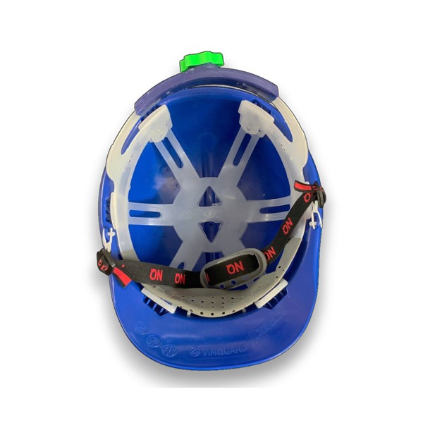 Mũ bảo hộ Nhật Quang N30 núm vặn quai chun màu xanh dương không xốp