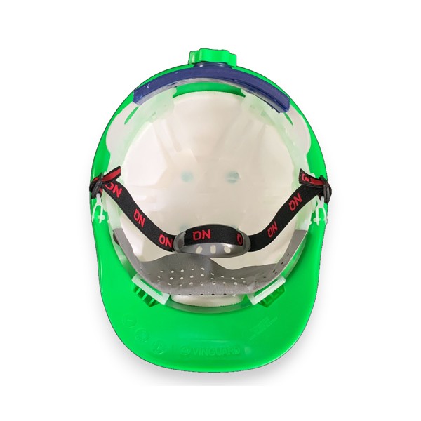 Mũ bảo hộ Nhật Quang N30 núm vặn quai chun màu xanh nõn có xốp