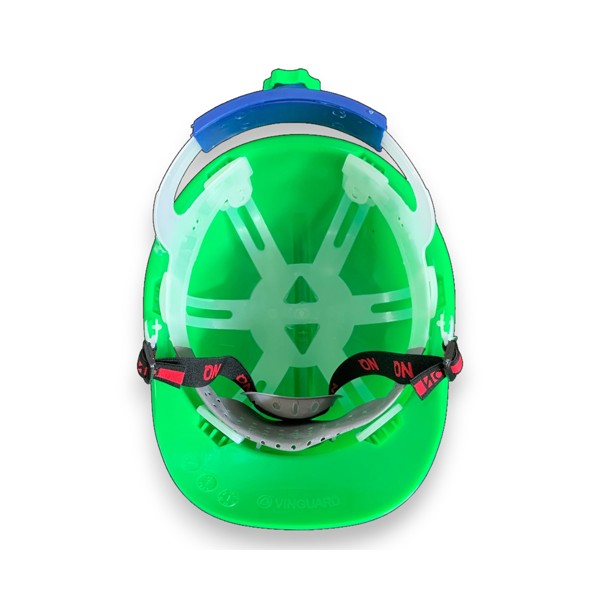 Mũ bảo hộ Nhật Quang N30 núm vặn quai chun màu xanh nõn không xốp