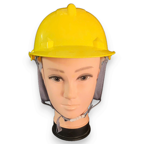 Mũ bảo hộ lao động màu vàng chanh N30 núm vặn, quai chun không xốp 