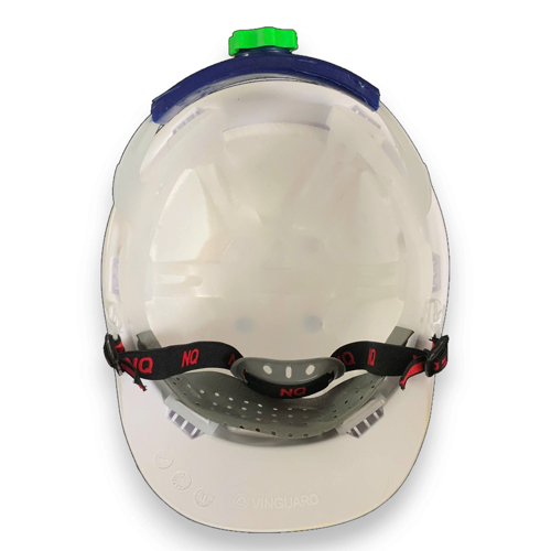 Mũ bảo hộ lao động N30 màu trắng núm vặn, quai chun có xốp