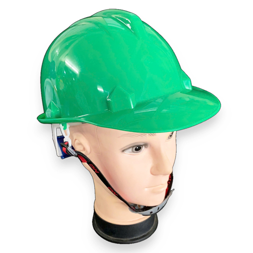Mũ bảo hộ lao động N30 màu xanh lá núm vặn, quai chun có xốp
