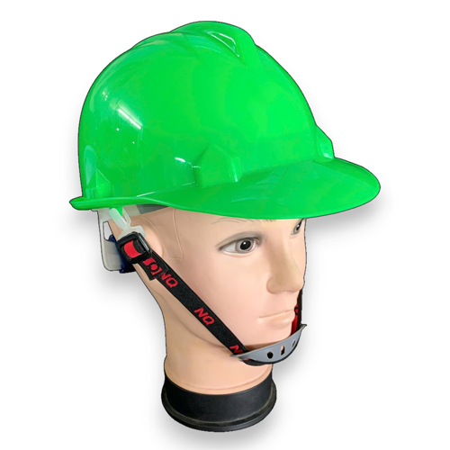 Mũ bảo hộ lao động N30 màu xanh nõn núm vặn, quai chun có xốp