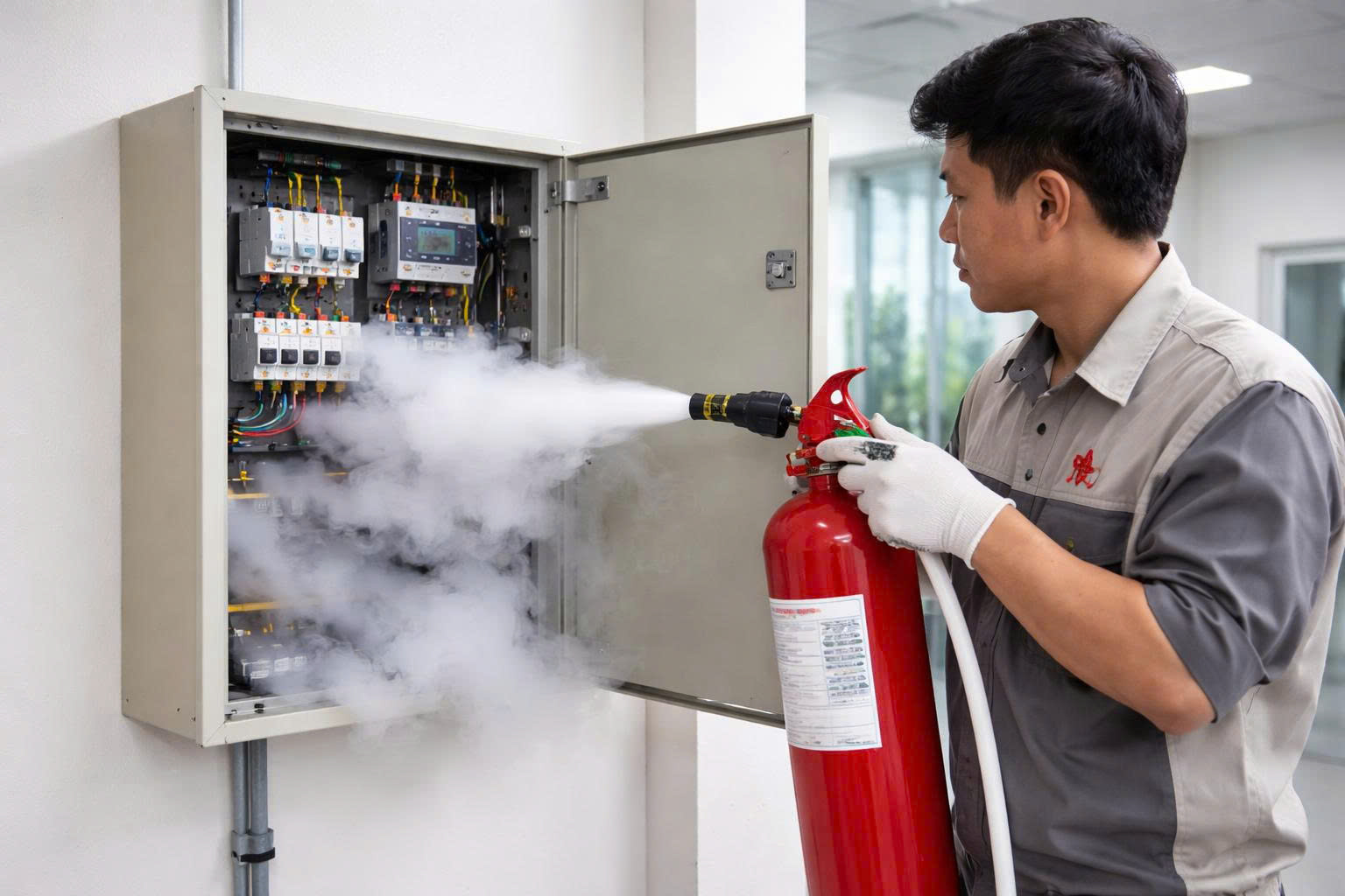 Bình chữa cháy CO2 3kg dập cháy tủ điện