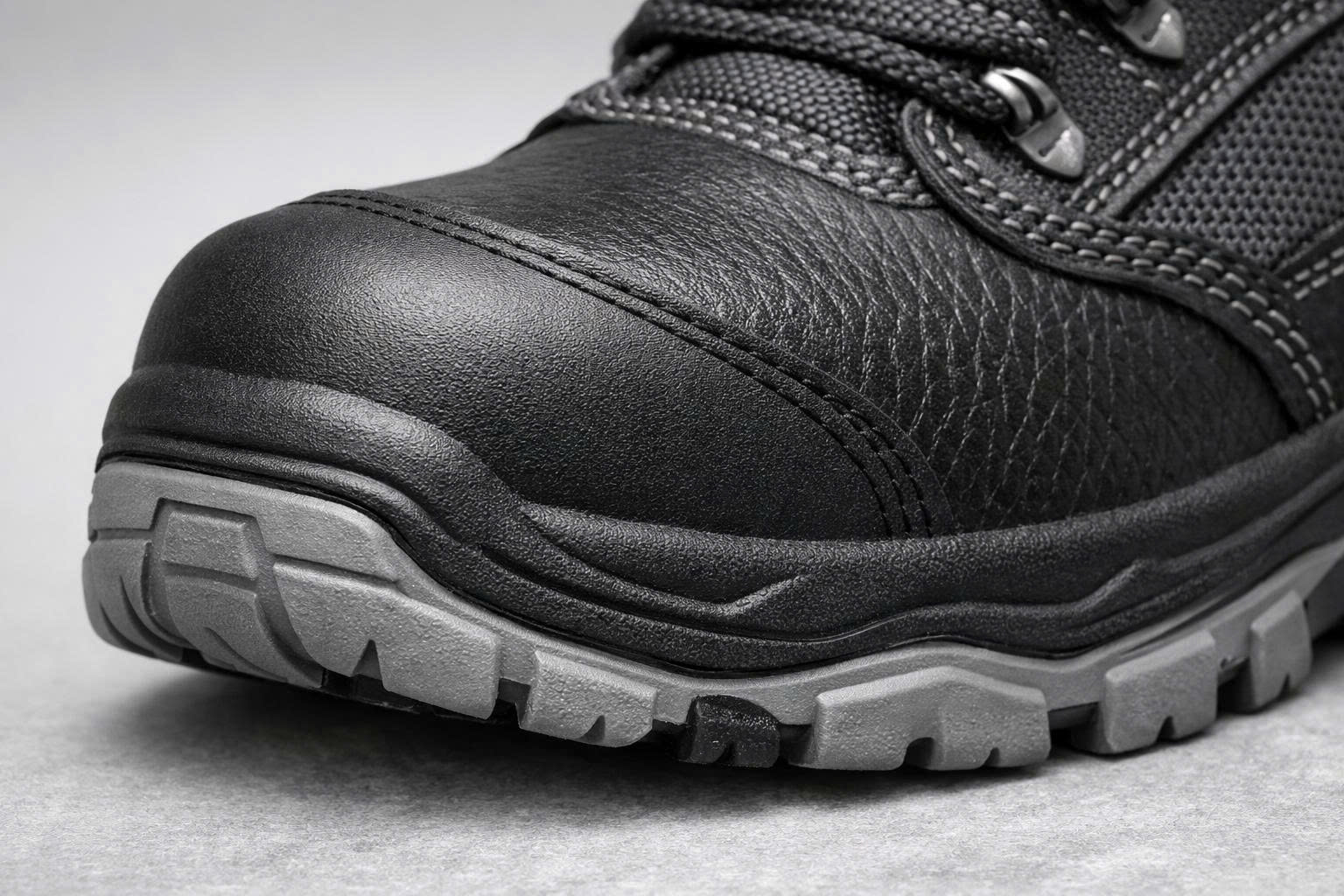 Cận cảnh đế và mũi giày bảo hộ Jogger