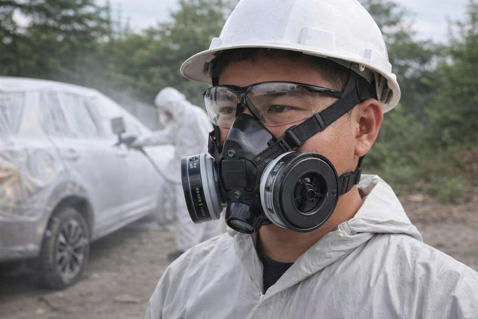 Mặt nạ phòng độc Honeywell North 7700 dùng trong sơn PU công nghiệp