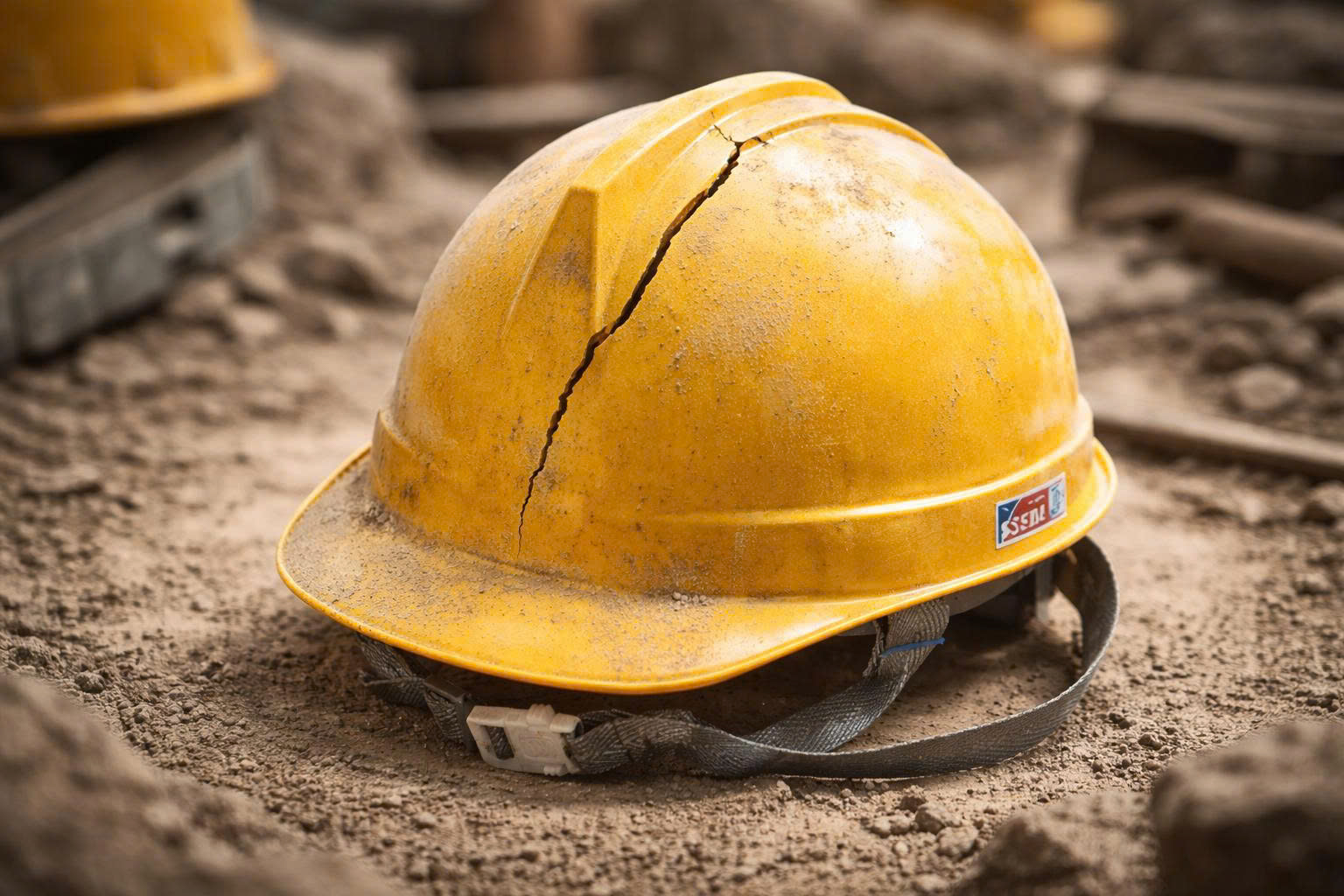 Hư hại trên mũ bảo hộ lao động