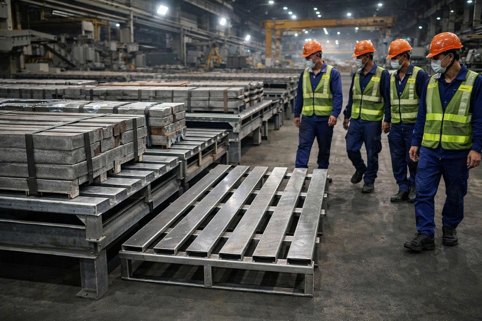 Pallet kim loại đáp ứng những điều kiện mà pallet nhựa hoặc pallet gỗ không đảm đương được