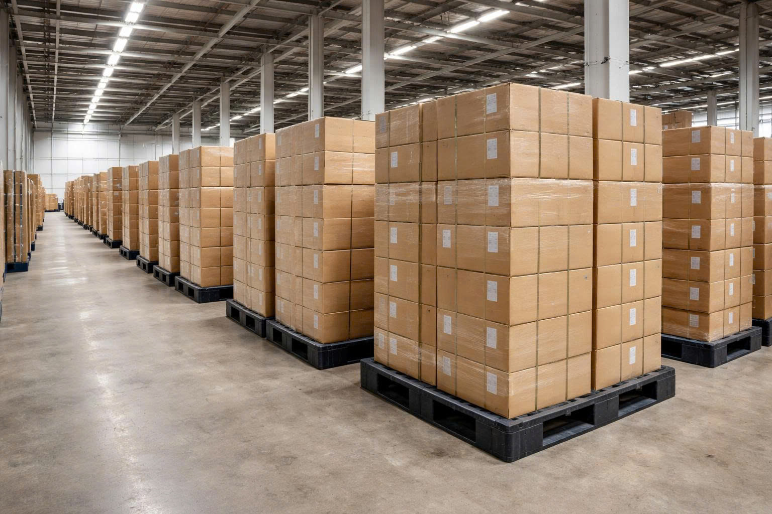 Pallet nhựa giúp bảo vệ hàng hóa ổn định trong kho vận