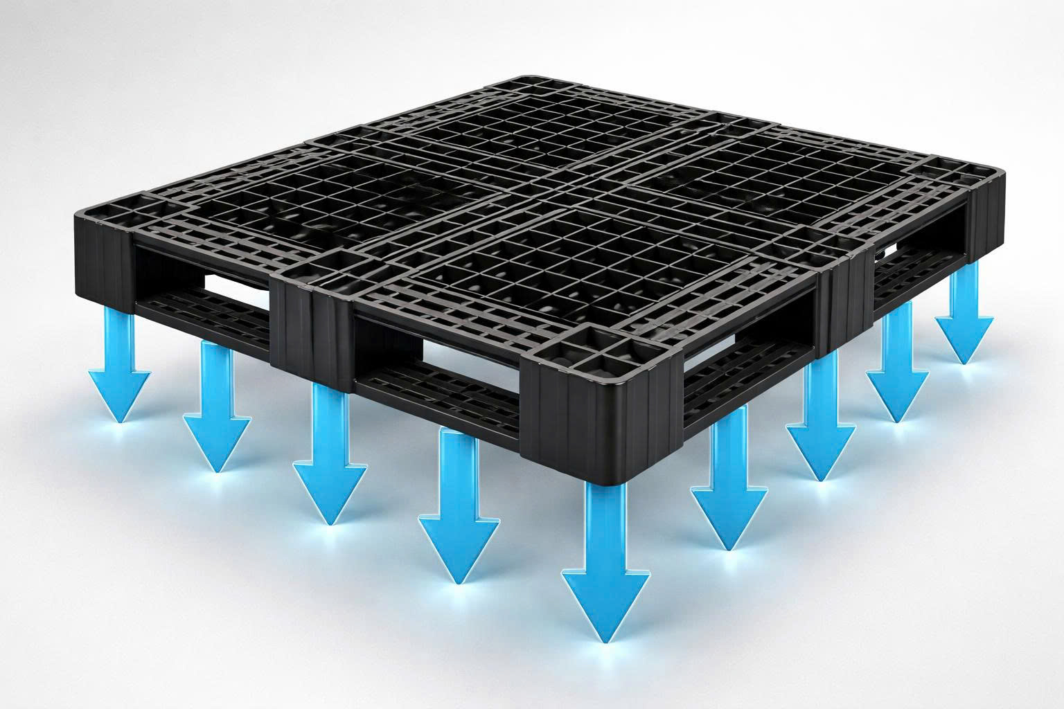 Cơ chế chịu lực và phân tán tải trọng của pallet nhựa