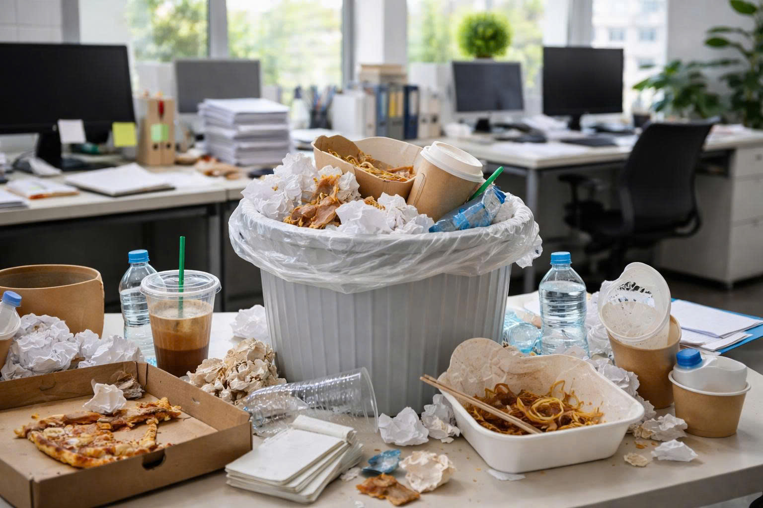 rác thải phát sinh trong môi trường công sở