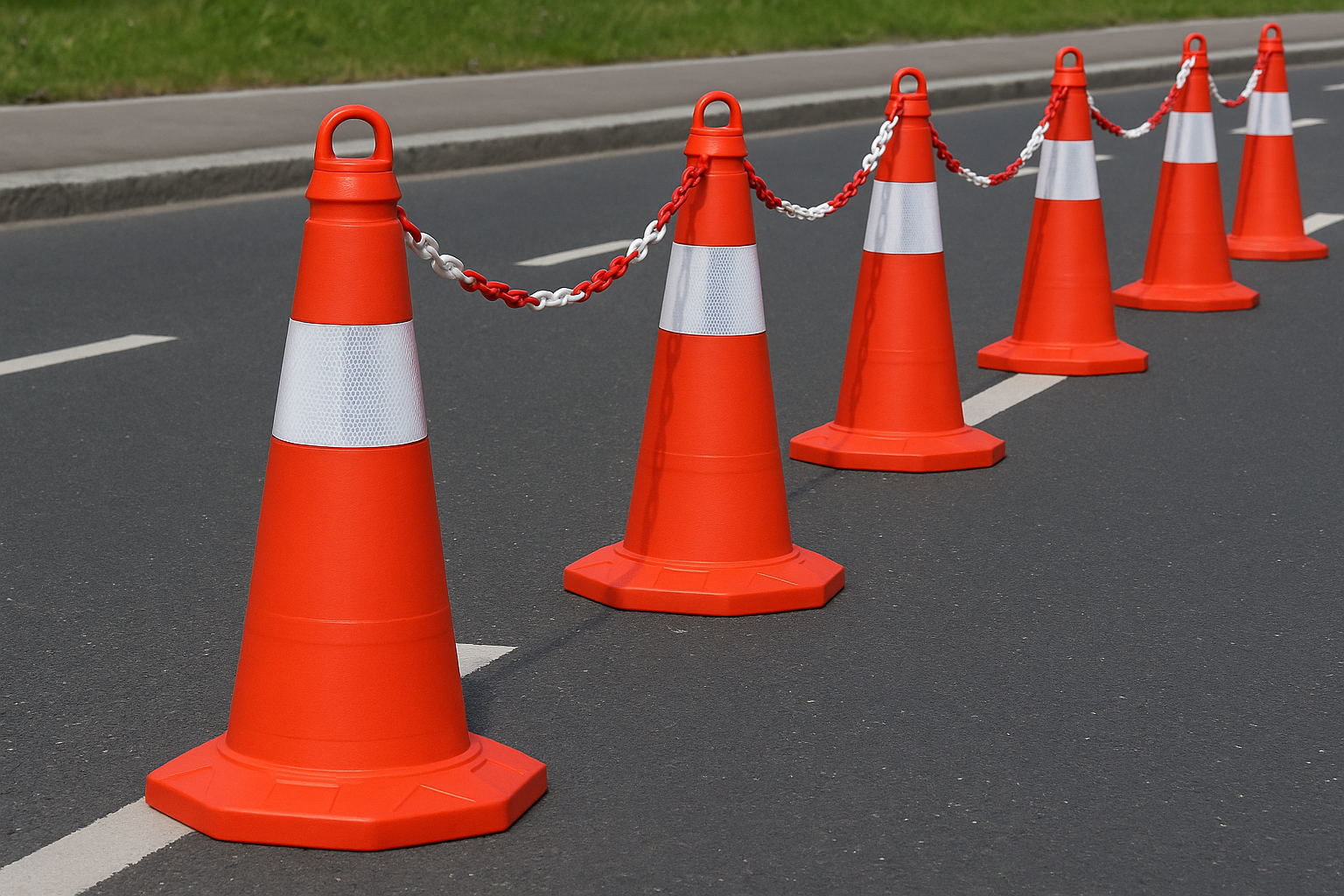 Cọc Tiêu Giao Thông Nhật Quang Kết Hợp Với Xích Nối 