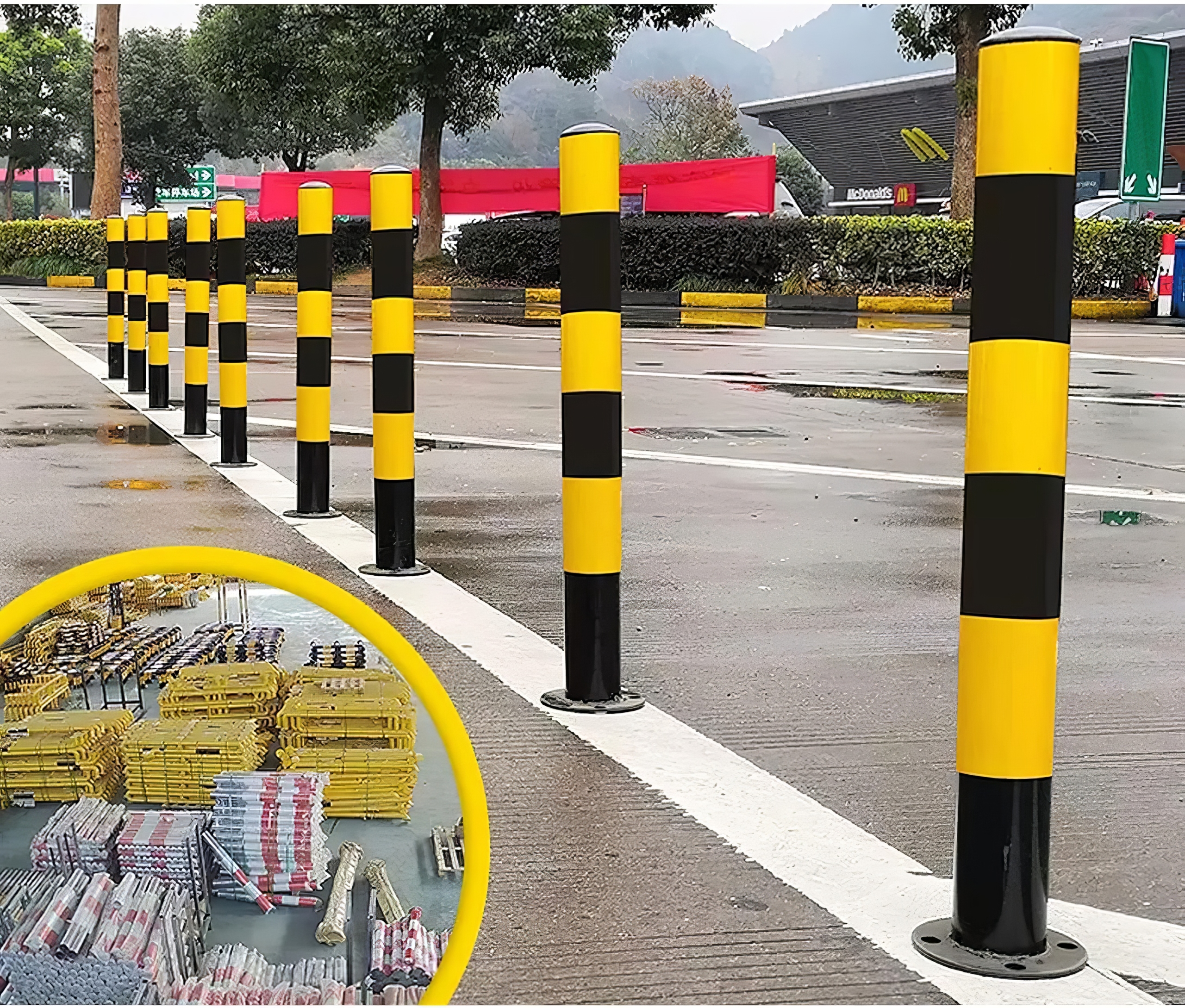 Cọc Tiêu Giao Thông Sắt 100cm 