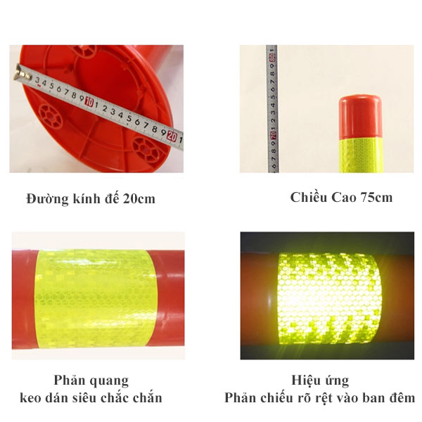 Tính Năng Nổi Bật Của Cọc Tiêu PE 75cm 