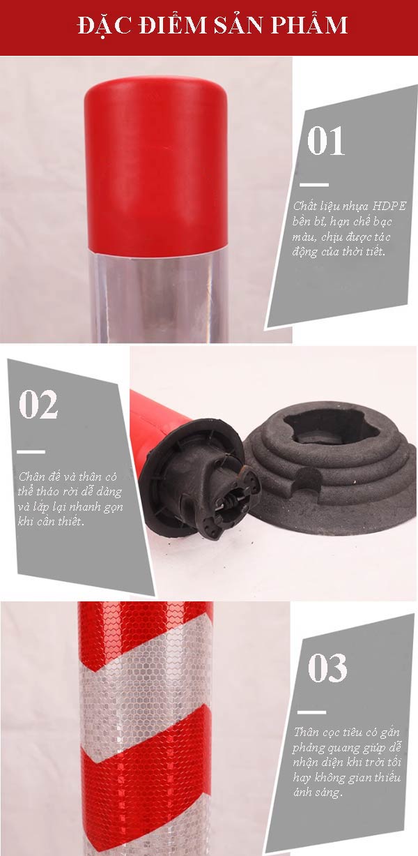 Tính Năng Nổi Bật Của CỌc Tiêu Nhựa PE 80cm