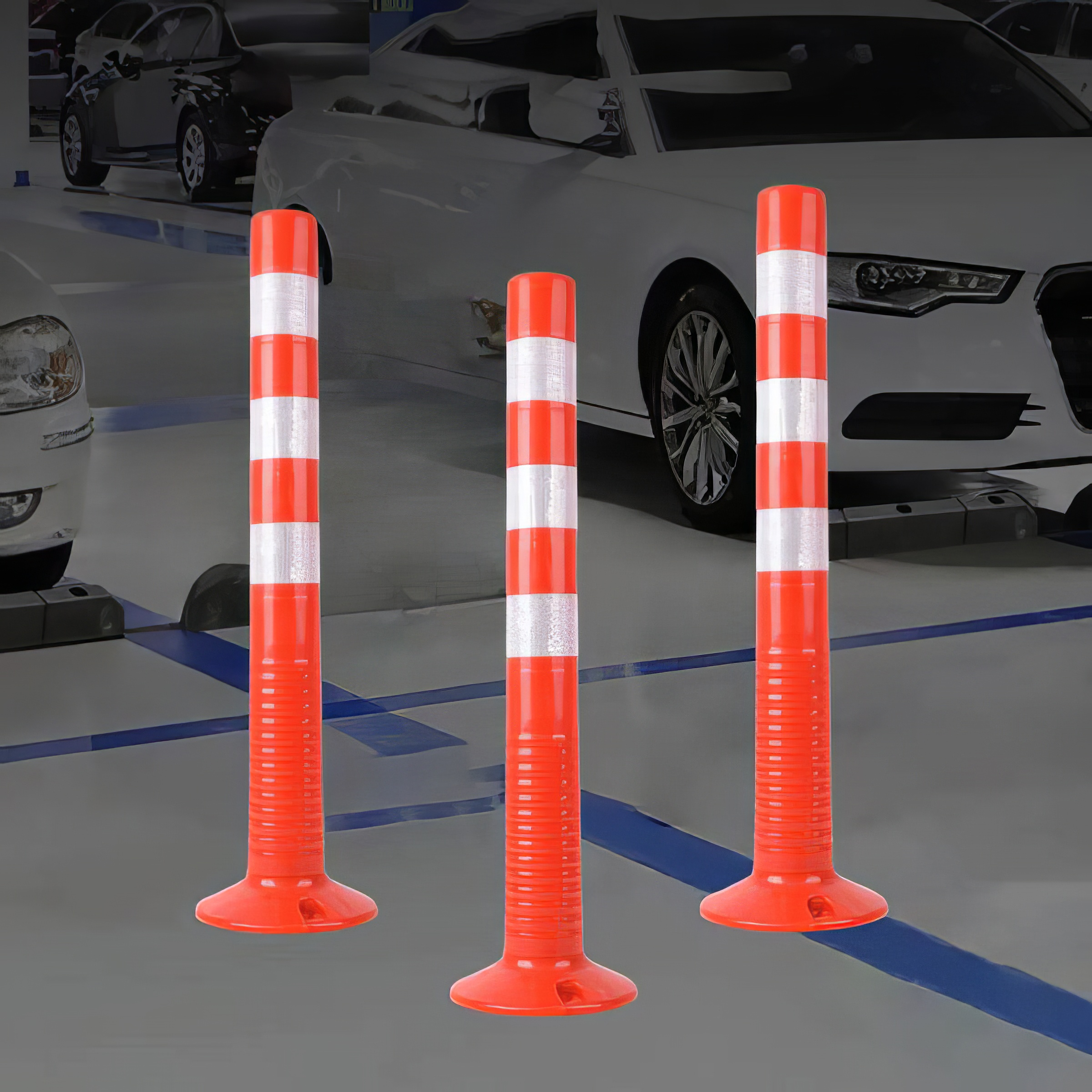 Cọc Tiêu nhựa TPU phân làn giao thông phản quang 75cm Nhật Quang