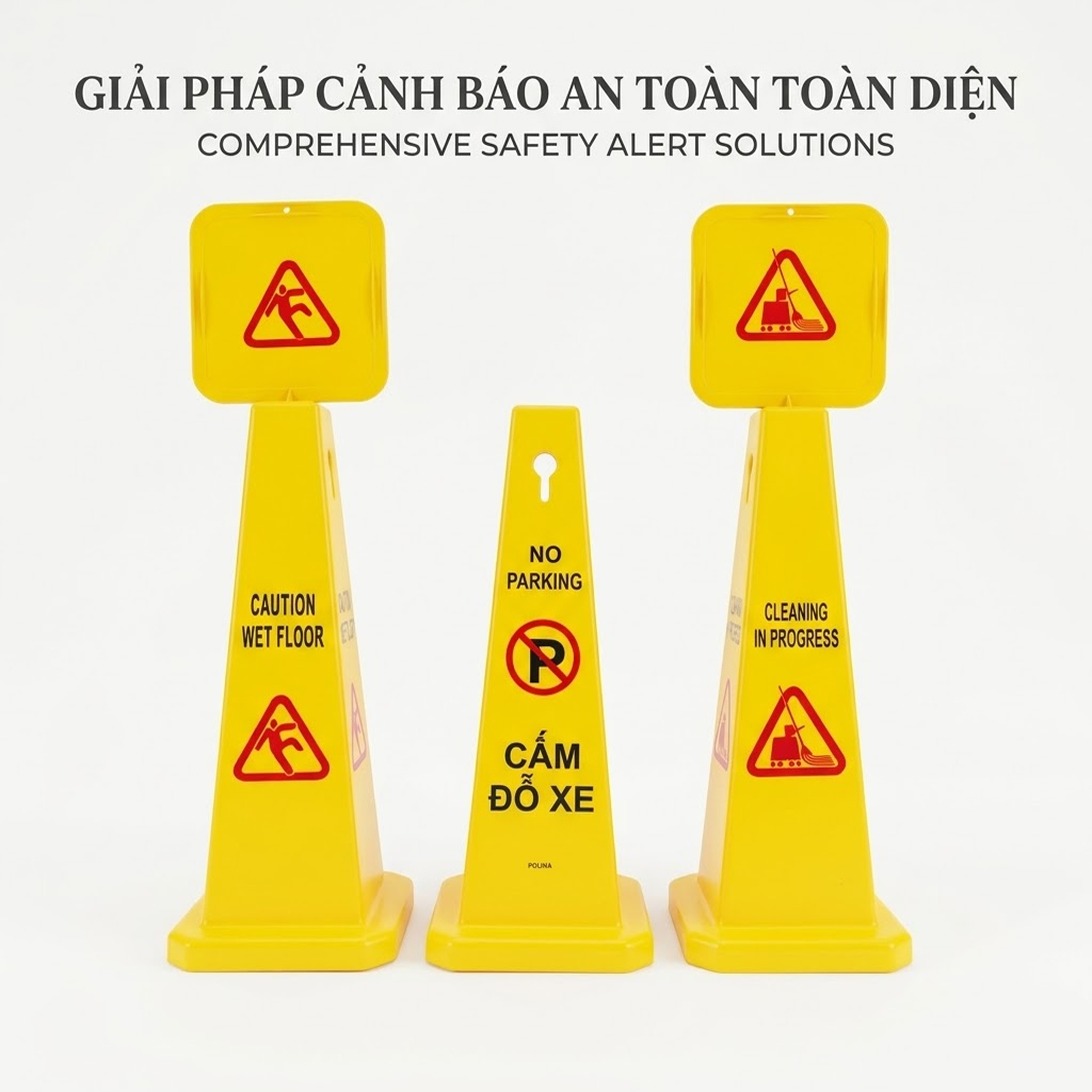 Cọc Tiêu Cảnh Báo Đế Vuông Hình Trụ 