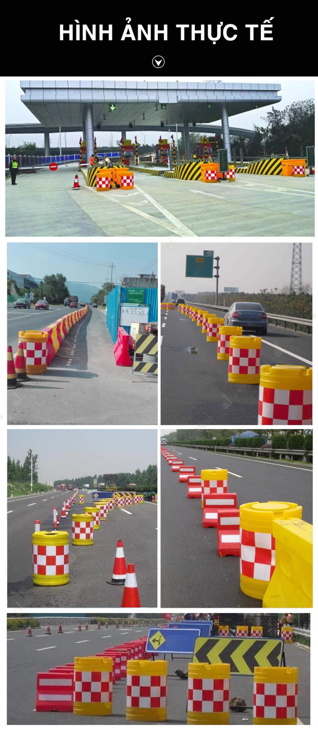 Hình ảnh thực tế khi sử dụng thùng chống đâm hình tròn 