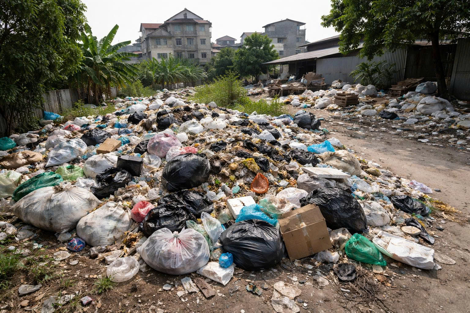 Thực trạng ô nhiễm rác thải tại khu dân cư và khu công nghiệp