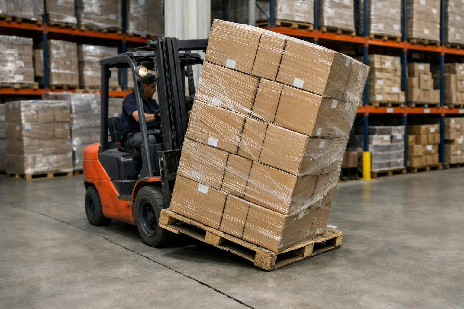 Rủi ro vận chuyển nội bộ kho do tải hàng không ổn định trên pallet